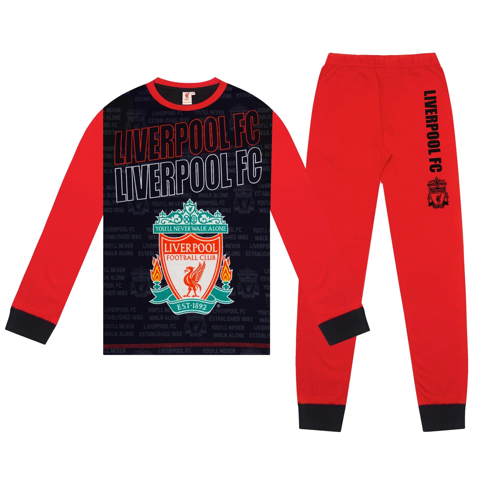 Officielt Liverpool Fc Nattøj Til Drenge  Lange Pyjamas  -  år
