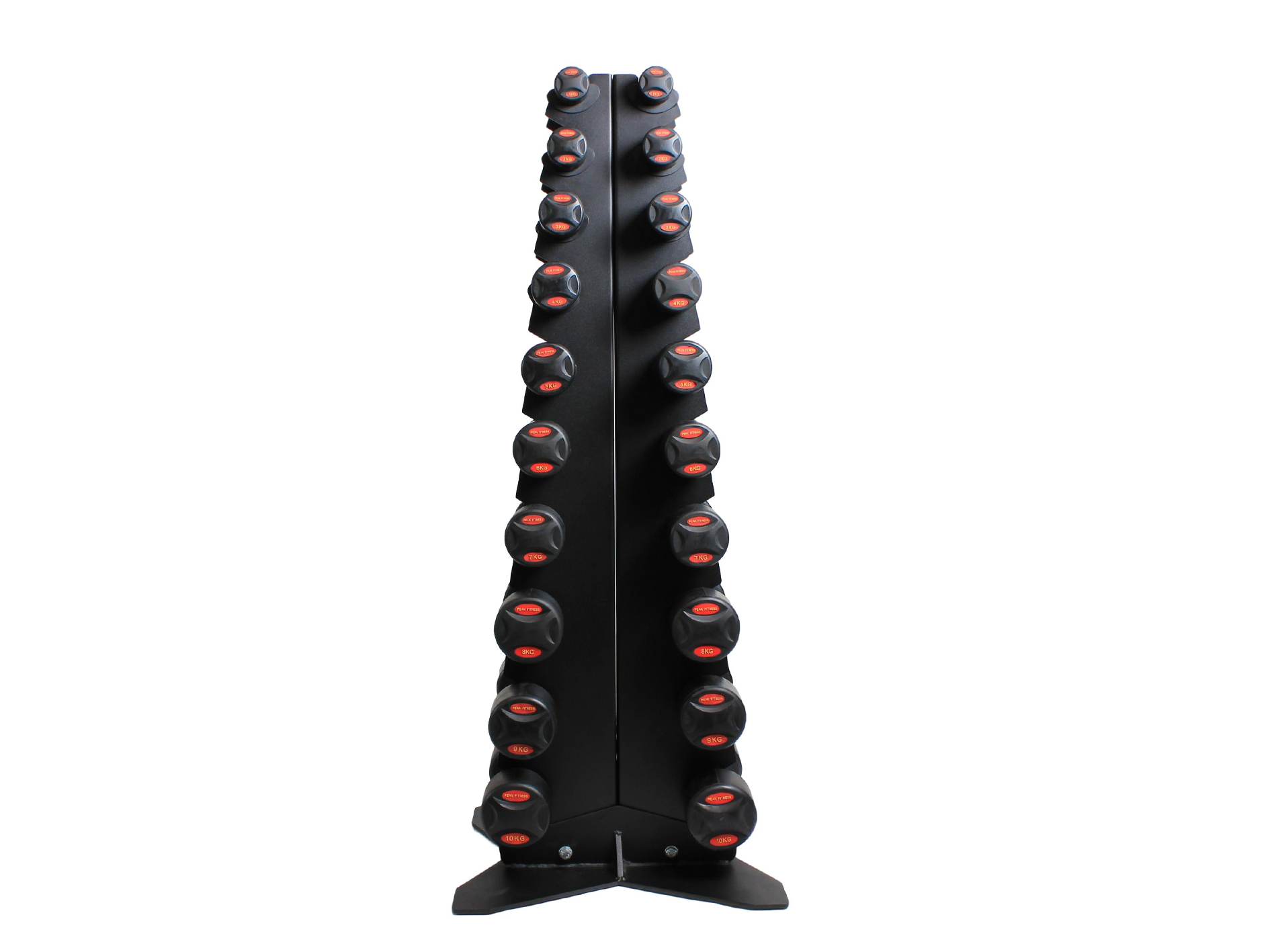 Peak Fitness   -  Inkl  Pyramide Stativ  Gummi 10 Kg