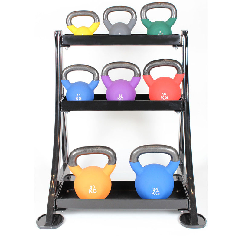 Peak Fitness Kettlebell Rack Inkl  Kettlebells Neopren