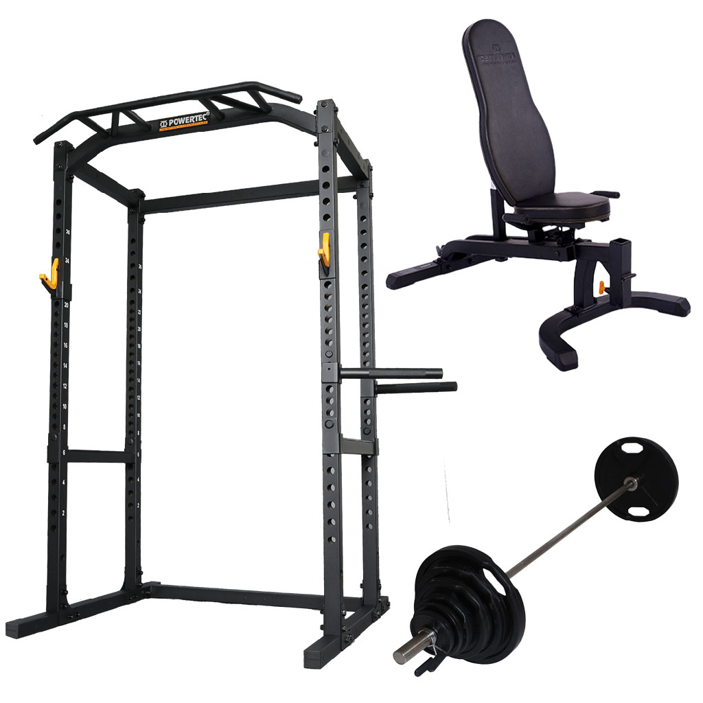 Powertec  Power Rack    125 Kg   50 Mm Vægtsæt Sort