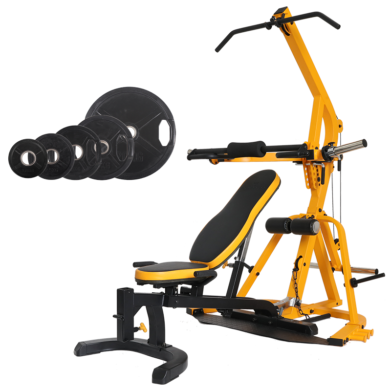 Powertec  Workbench Levergym Yellow   77   50 Mm Vægtskiver   Kg Sort