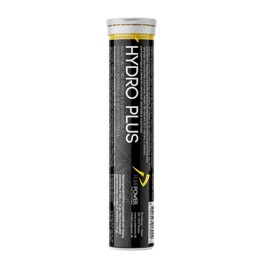 Purepower Hydrotabs Elektrolytter Ananassmag    Rør Med 20 Tabletter