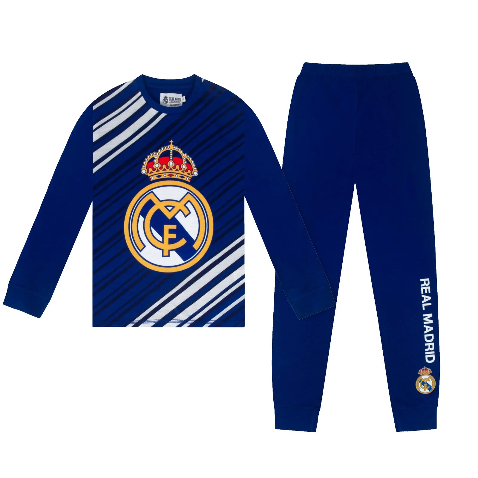 Real Madrid Drenge Langt Pyjamassæt Reflex Blue - år