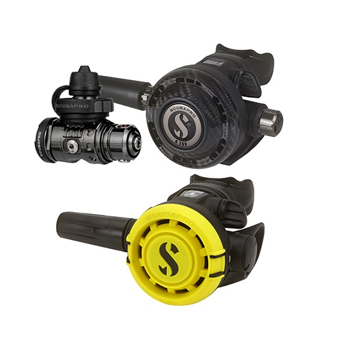 Scubapro Mk19 Evo Black Tech G260 Carbon Black Tech R105 Octopus