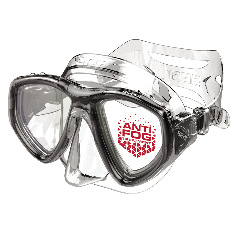 Seac Clear Antidug Dykkermaske Transparent Sort