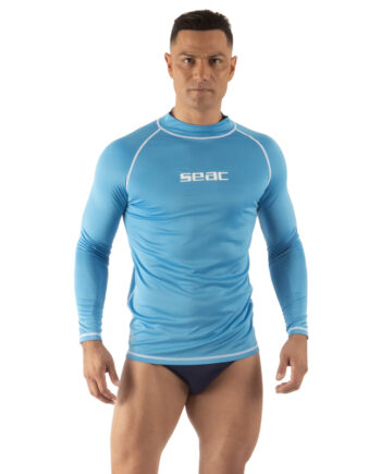Seac Rash Guard Lang  -sun Herre Man Lyseblå