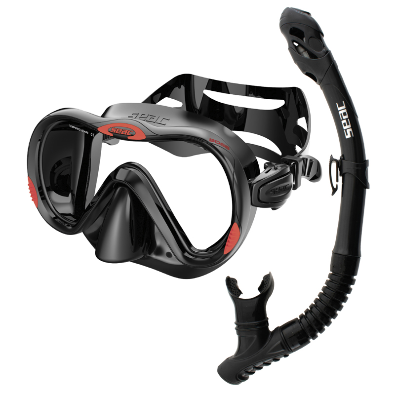 Seac Snorkelsæt Boss   Reverse Dry Sort