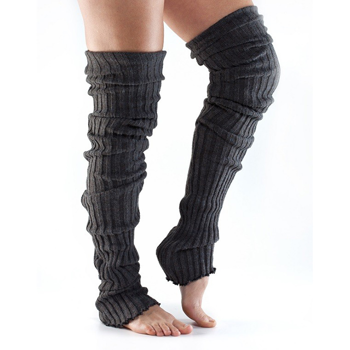 Toesox Legwarmers Thigh High  Mørkgrå