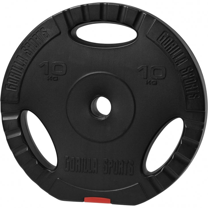 Vægtskive Med Greb   Hård Plast 10 Kg  30 Mm