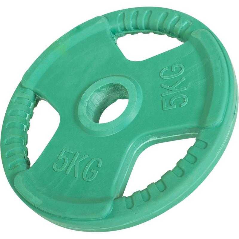 Vægtskive 50 Mm Gummi Med Greb   Kg