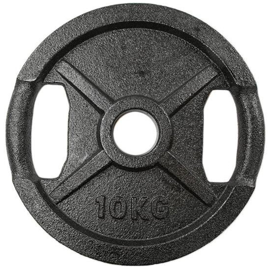 Vægtskive Sort Metal Med Greb  50 Mm  10 Kg