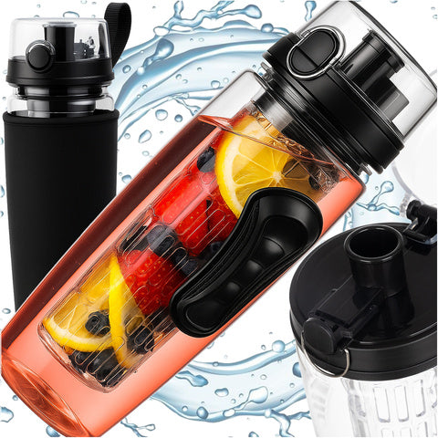 Vandflaske Med Frugtsigte        1000 Ml