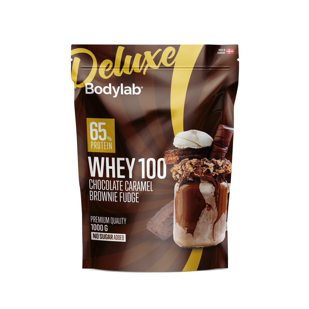 Whey 100 Deluxe    Kg  Chocolate Caramel Brownie Fudge