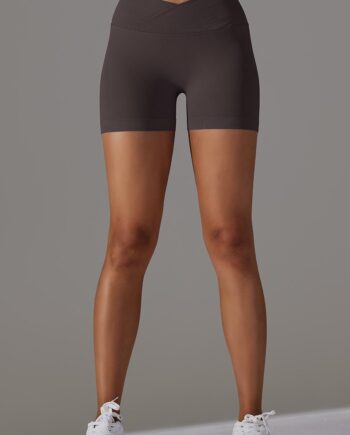 Zencurve   Shaped Shorts   Mid Waist Brown Small   Brown