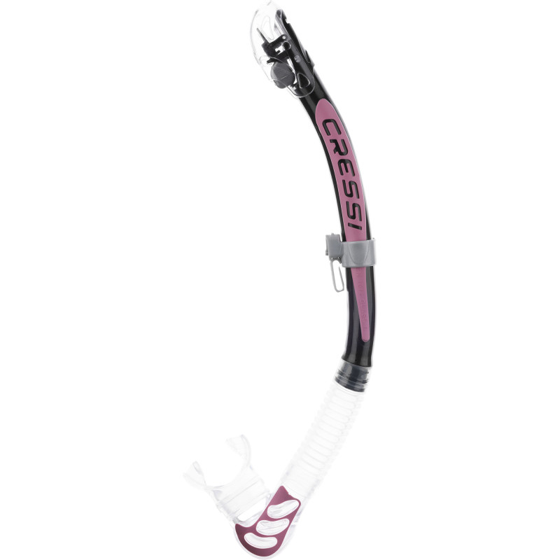 Cressi Alpha Ultra Dry Snorkel Klar Sort Pink