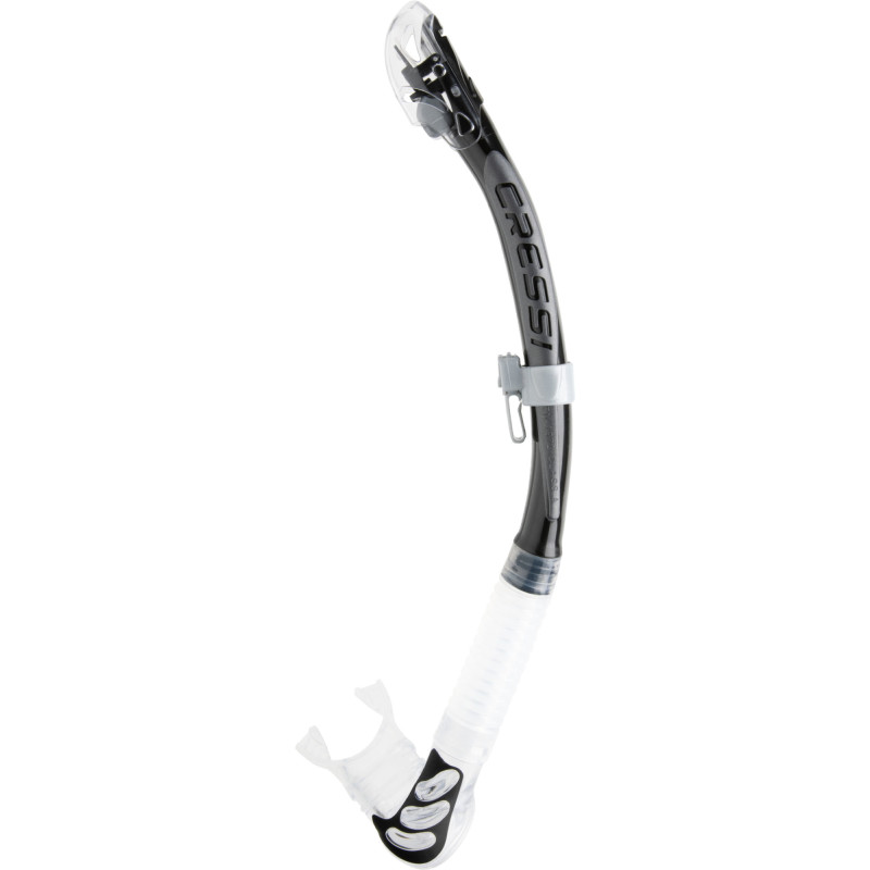 Cressi Alpha Ultra Dry Snorkel Klar Sort Sølv