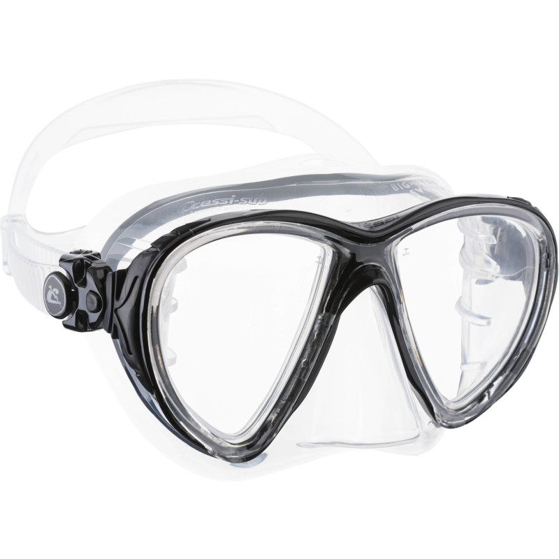 Cressi Big Eyes Evolution Dykkermaske Klar Sort