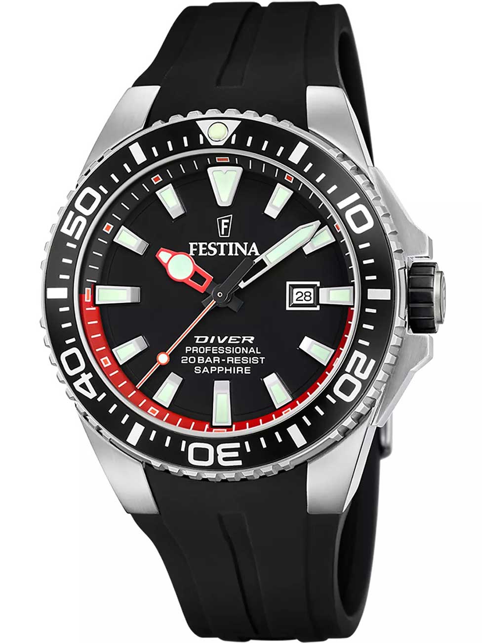 Festina F20664   Herreur Professional Diver Day-date