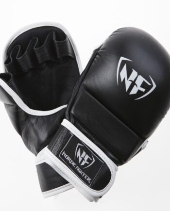Nordic Fighter Mma Handsker Shooto Gloves Pro Black ægte Læder Large