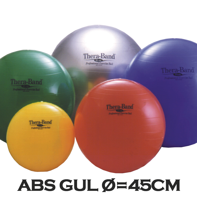 Thera-band Terapibold   Træningsbold 45cm Gul  Inkl  Abs