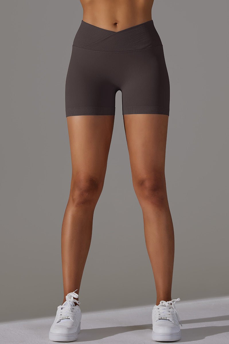 Zencurve   Shaped Shorts   Mid Waist Brown Small   Brown